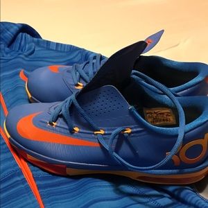 Blue and Orange sneakers